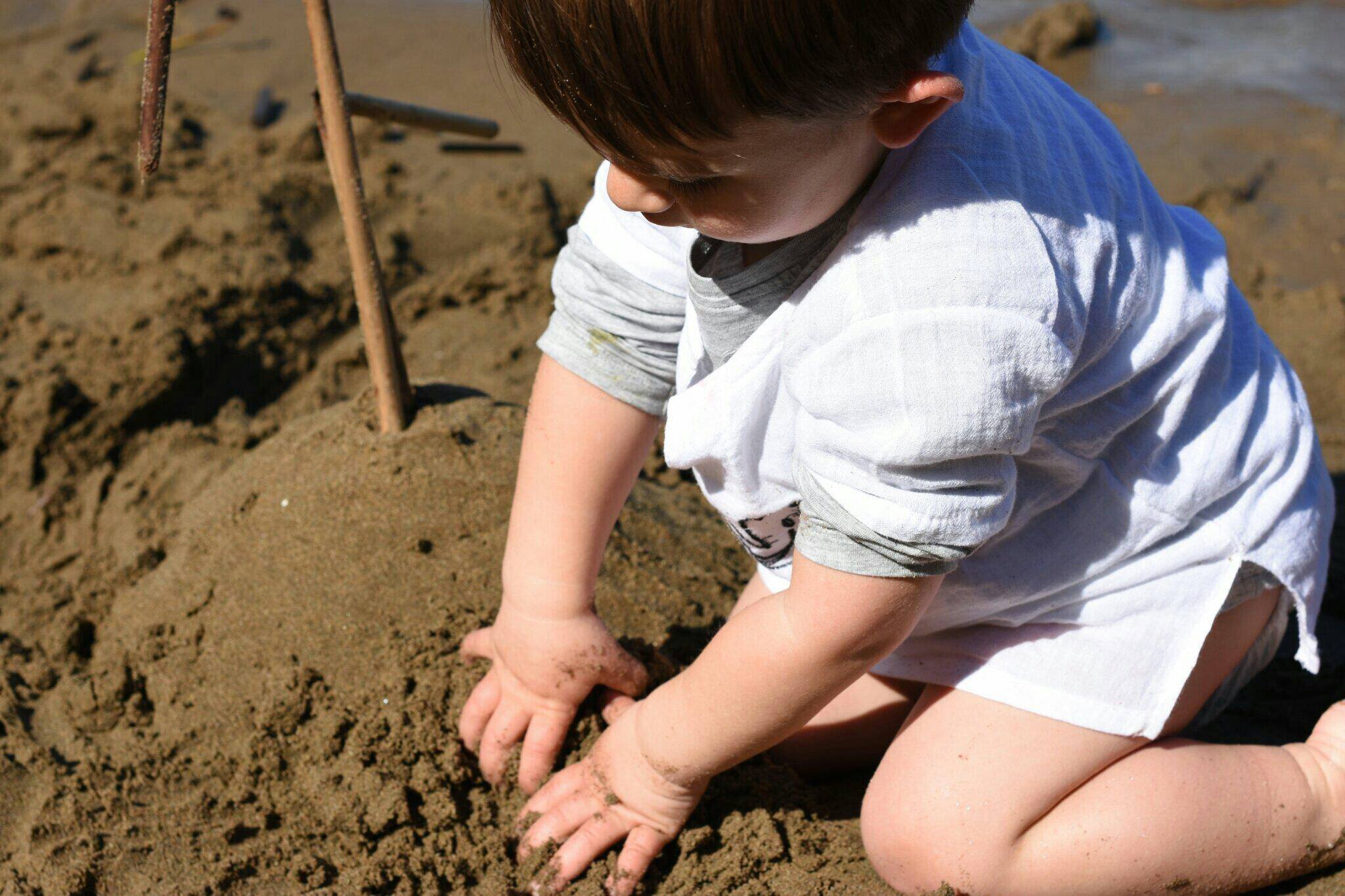 Fun in the Sand at Angel Island