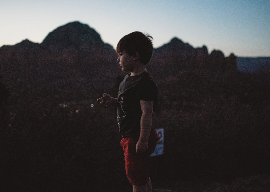 Mesmerized by the sunset in Sedona Airport Mesa